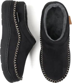 Zigzagger Men's Slip On Moccasin Slippers, Indoor/Outdoor Warm Fuzzy Comfy House Shoes, Fluffy Wide Loafer Slippers