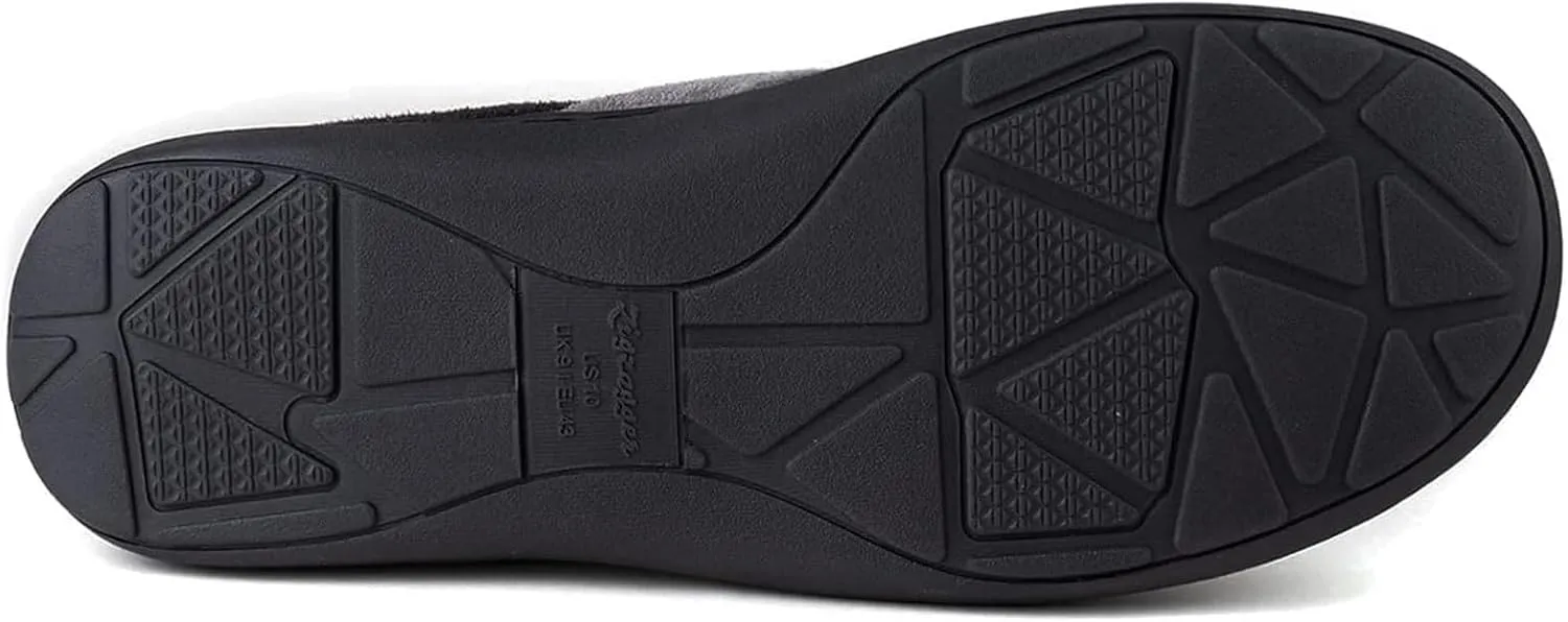 Zigzagger Men's Zermatt Wool-blend Loafer Slippers with Memory Foam Indoor