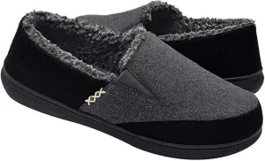 Zigzagger Men's Zermatt Wool-blend Loafer Slippers with Memory Foam Indoor