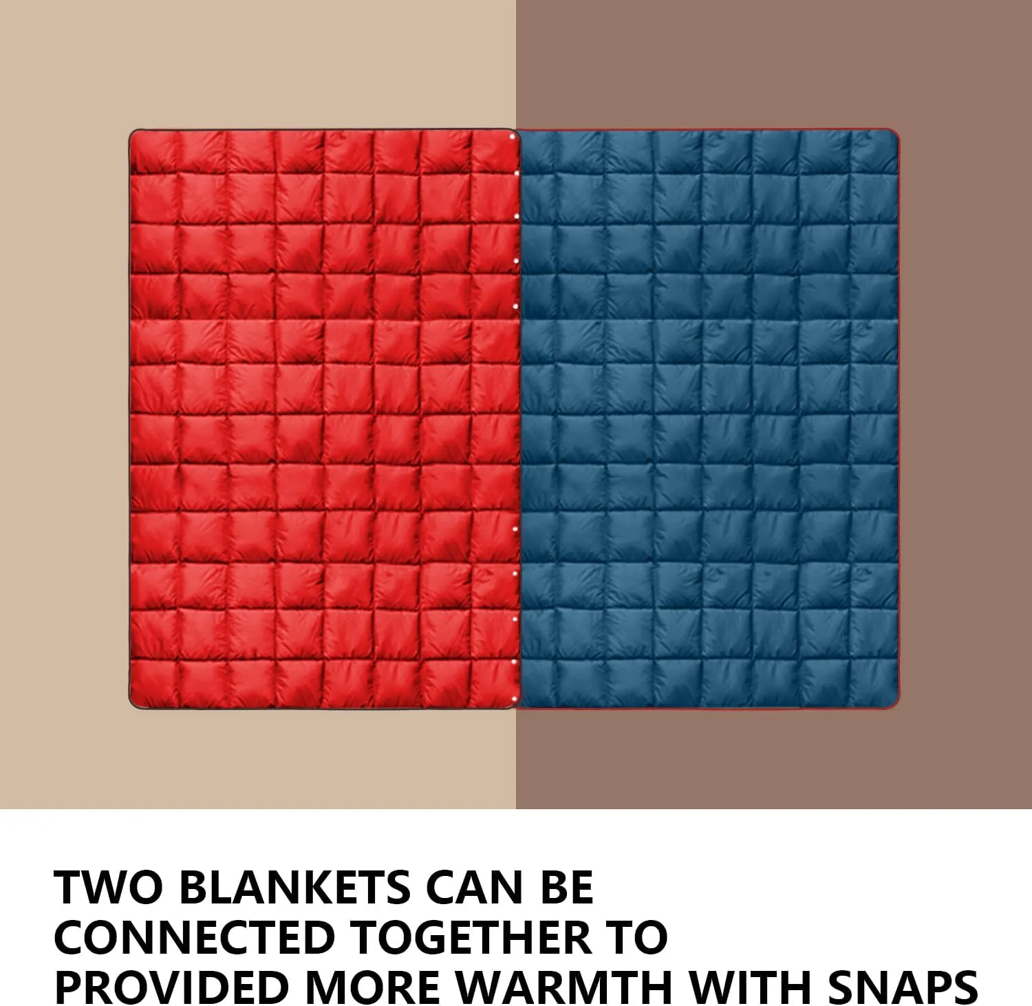 zzlamb Puffy Down Camping Blanket Water-Repellent, Down Throw Travel Blanket Portable for Outdoor, Light Warm Quilt for Couch Plane Car Theater Stadium Picnic RV Backpacking Hammock